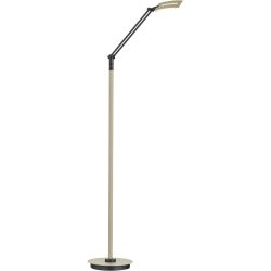 Leselampe Evolo Braun/Grau Eisen 110 cm Neigbar - Farbe: taupe - LED - Lichtfarbe: Extra warmweiss - Kaltes Tagesweiss - Leselampe- LED