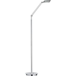 Leselampe Evolo Silber/Grau Eisen 110 cm - Farbe: Nickel matt mit Chrom - LED - Lichtfarbe: Extra warmweiss - Kaltes Tagesweiss - Leselampe- LED