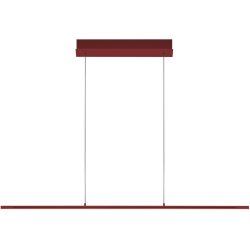 Pendellampe Queens 2.0 Rot Eisen 121 cm 150 cm Höhenverstellbar (manuell) - Farbe: Indischrot - LED - Lichtfarbe: Extra warmweiss - Kaltes Tagesweiss