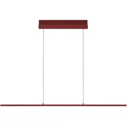 Pendellampe Queens 2.0 Rot Eisen 121 cm 150 cm Höhenverstellbar (manuell) - Farbe: Indischrot - LED - Lichtfarbe: Extra warmweiss - Kaltes Tagesweiss