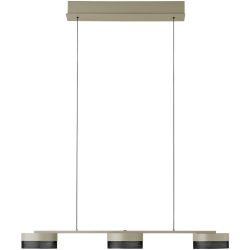 Pendellampe Mesh Beige Eisen 82 cm 150 cm - Farbe: sand - LED - Lichtfarbe: Extra warmweiss - Pendellampe- LED Energiesparlampe