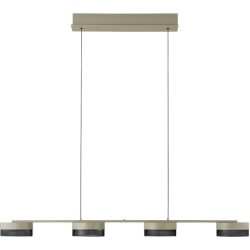 Pendellampe Mesh Beige Eisen 110 cm 150 cm - Farbe: sand - LED - Lichtfarbe: Extra warmweiss - Pendellampe- LED Energiesparlampe