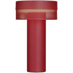 Tischlampe Mesh Rot Eisen 24 cm - LED - Lichtfarbe: Extra warmweiss - Tischlampe- LED Energiesparlampe