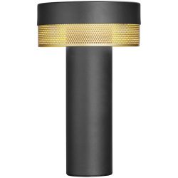 Tischlampe Mesh Gold/Schwarz Eisen 24 cm - LED - Lichtfarbe: Extra warmweiss - Tischlampe- LED Energiesparlampe