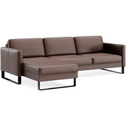 Ecksofa Devin Braun Leder 247 cm 157 cm - Möbel Konfigurator: Traummöbel individuell zusammenstellen - Ecksofa