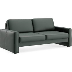Sofa Devin Grün Leder 180 cm 90 cm - Farbe: dunkelgrün - Möbel Konfigurator: Traummöbel individuell zusammenstellen - Sofa