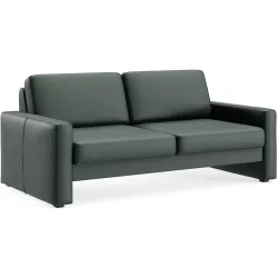 Sofa Devin Grün Leder 180 cm 90 cm - Farbe: dunkelgrün - Möbel Konfigurator: Traummöbel individuell zusammenstellen - Sofa