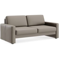 Sofa Devin Braun/Grau Leder 180 cm 90 cm - Farbe: taupe - Möbel Konfigurator: Traummöbel individuell zusammenstellen - Sofa