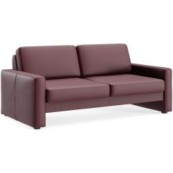 Sofa Devin Rot Leder 180 cm 90 cm - Farbe: bordeaux - Möbel Konfigurator: Traummöbel individuell zusammenstellen - Sofa