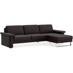 Ecksofa Devin Braun Stoff 267 cm 157 cm - Farbe: schokobraun - Möbel Konfigurator: Traummöbel individuell zusammenstellen - Ecksofa