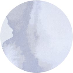Teppich Lagoon Blau/Weiss Polyester 140 cm 140 cm - Farbe: Hellblau, Weiss - Teppich