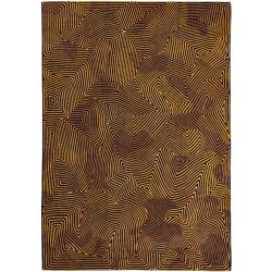 Teppich Coral Schwarz/Gold Polyester 200 cm 280 cm - Teppich