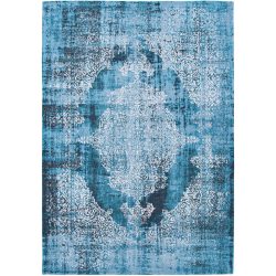 Teppich Kirman Blau/Weiss Polyester 280 cm 390 cm - Farbe: Dunkelblau, Hellblau, Weiss - Teppich