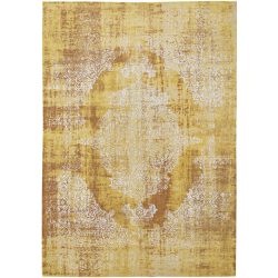 Teppich Kirman Gelb/Braun/Weiss Polyester 170 cm 240 cm - Farbe: Gelb, Braun, Weiss - Teppich