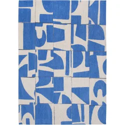 Teppich Papercut Blau/Beige Polyester 240 cm 340 cm - Farbe: multicolor - Teppich
