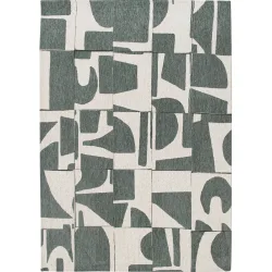 Teppich Papercut Grün/Beige Polyester 240 cm 340 cm - Farbe: multicolor - Teppich