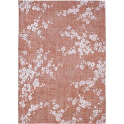 Teppich Sakura Beige/Rot/Weiss Polyester 80 cm 150 cm - Farbe: multicolor - Teppich