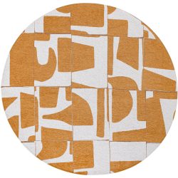 Teppich Papercut Gelb/Beige Polyester 140 cm 140 cm - Farbe: multicolor - Teppich