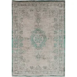 Teppich Medallion Grün/Beige/Grau Polyester 80 cm 150 cm - Farbe: Salbeigrün, Beige, Grau - Teppich