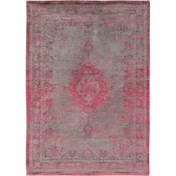 Teppich Medallion Rosa/Grau Polyester 80 cm 150 cm - Farbe: Pink, Grau - Teppich