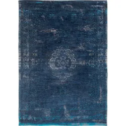 Teppich Medallion Blau/Grau Polyester 170 cm 240 cm - Farbe: Dunkelblau, Grau - Teppich