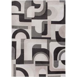 Teppich Module Mehrfarbig Polyester 140 cm 200 cm - Farbe: Beige/Multicolor - Teppich