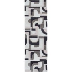 Teppich Module Mehrfarbig Polyester 80 cm 250 cm - Farbe: Beige/Multicolor - Teppich