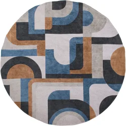 Teppich Module Blau Polyester 240 cm 240 cm - Teppich