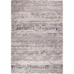 Teppich Kilim Rugs Weiss/Grau Polyester 170 cm 240 cm - Farbe: Weiss, Grau - Teppich