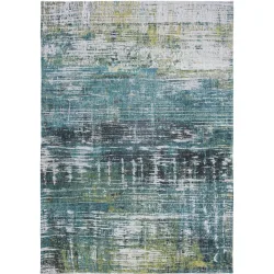 Teppich Streaks Grün/Blau Polyester 200 cm 280 cm - Farbe: multicolor - Teppich