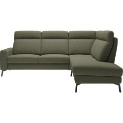 Ecksofa Bernina Grün Polyester 265 cm 215 cm - Ecksofa