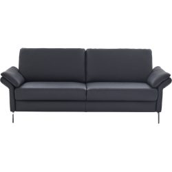 Sofa Bernina Schwarz Leder 176 cm 87 cm - Sofa