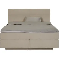 Boxspringbett Gabo Beige Polyester 160 x 200 cm - Boxspringbett