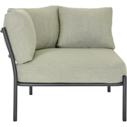 Loungeelement Viano schwarz/olefin grün Stahl 1 B 80 T 80 cm - Loungeelement