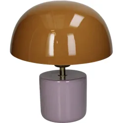 Tischlampe Natural & Feminine Glamour Lila/Braun Metall 23 cm 24 cm - Farbe: violett, braun - Tischlampe