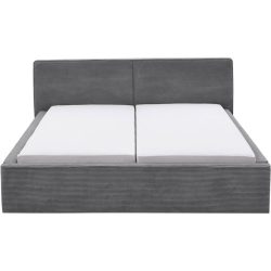 Bett Magnor Grau Stoff 180 x 200 cm - Bett