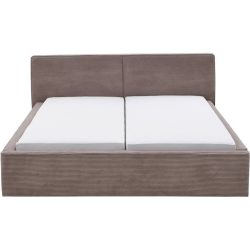 Bett Magnor Grau Stoff 160 x 200 cm - Bett