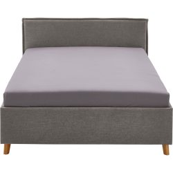 Kinderbett Falia Grau Stoff/Holz 140 x 200 cm - Material: Stoff, Holz - Kinderbett