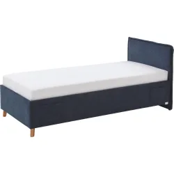 Kinderbett Falia Blau Stoff/Holz 140 x 200 cm - Farbe: Dunkelblau - Material: Stoff, Holz - Kinderbett