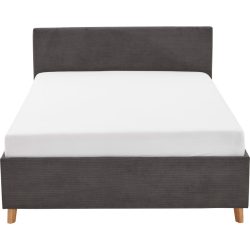 Kinderbett Kobi Grau Stoff/Holz 120 x 200 cm - Farbe: anthrazit - Material: Stoff, Holz - Kinderbett