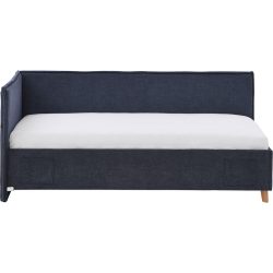 Kinderbett Falia Blau Stoff/Holz 90 x 200 cm - Farbe: Dunkelblau - Material: Stoff, Holz - Kinderbett