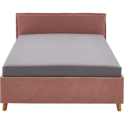 Kinderbett Falia Rosa Stoff/Holz 120 x 200 cm - Farbe: rose - Material: Stoff, Holz - Kinderbett