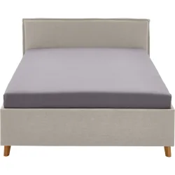 Kinderbett Falia Beige Stoff/Holz 90 x 200 cm - Material: Stoff, Holz - Kinderbett