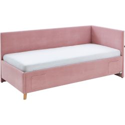 Kinderbett Kobi Rosa Stoff/Holz 140 x 200 cm - Farbe: rose - Material: Stoff, Holz - Kinderbett