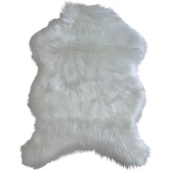 Fell Alvina Weiss Polyester/Kunststoff 90 cm - Material: Acryl/Polyester - Fell