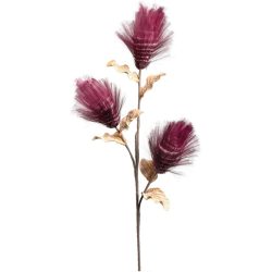 Kunstblumen-Set Leonardo Rosa Kunststoff 100 cm - Farbe: Beere - Kunstblumen-Set
