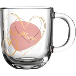 Tasse Leonardo Gold/Transparent<multisep/>Rosa Glas 15 cm - Farbe: gold/rosa/transparent - Tasse