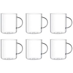 Leonardo - Teetasse Novo 400 ml, 6 Stück, Transparent, 0.4L
