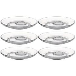 Untertassen-Set Leonardo Transparent Glas 1.75 cm - Material: Kalk-Natron-Glas - Untertassen-Set