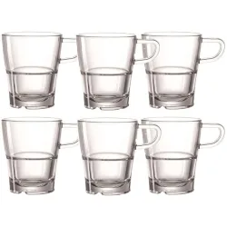 Kaffeetassen-Set Leonardo Transparent Glas 0.25 l - Kaffeetassen-Set